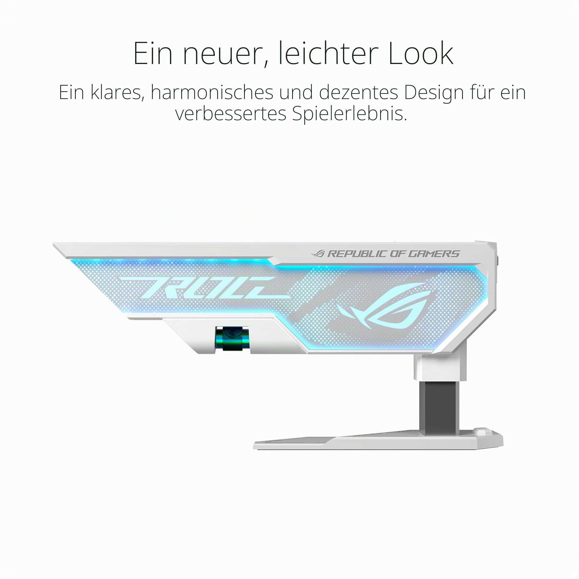 ASUS ROG Herculx Grafikkartenhalter weiß (Stützhöhe 72-128 mm, integriertes 3D-ARGB-Element, Aura Sync, inkl. Wasserwaage, weiß)