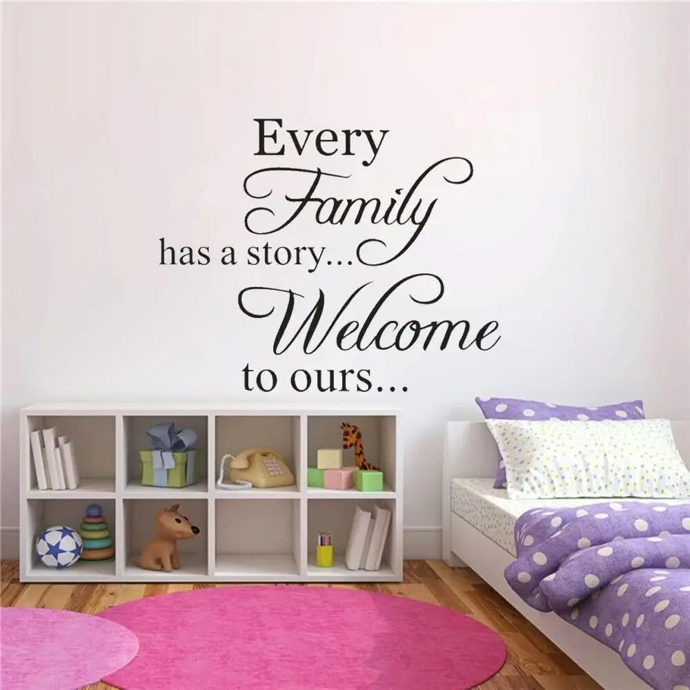 PVC Welcome Ours Wall Stickers Every Family Has A S Decorative Removable Wall Stickers My Heart Vinyl Home 30cm X 24cm