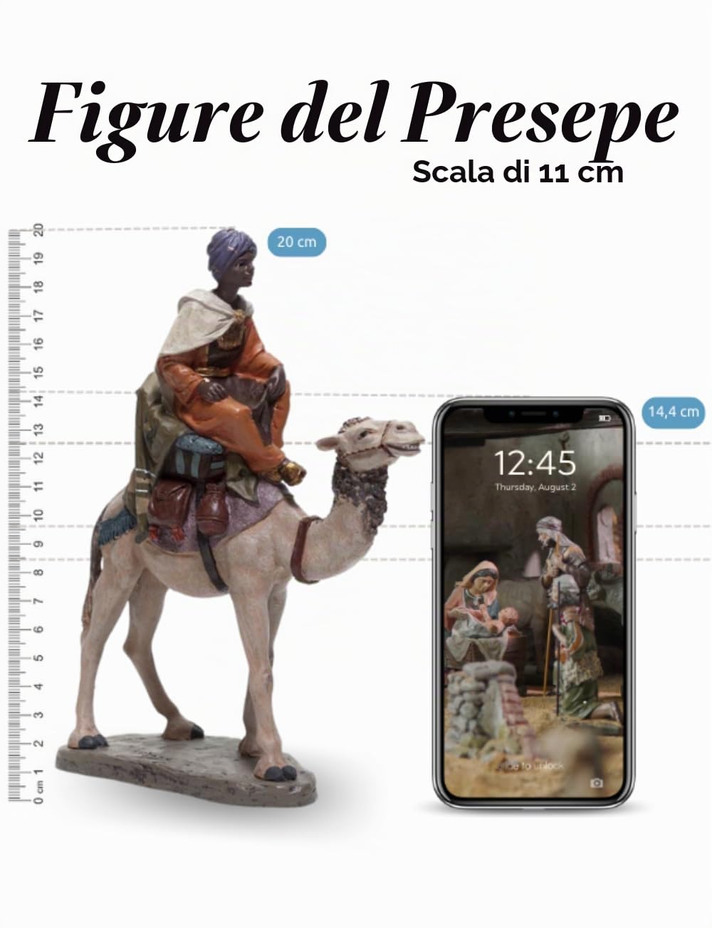 Bambini che Giocano | 3 Pezzi | Set di Statuine Decorative | Figure misteriose |Figure del presepe |Serie 11 cm| Progettato da José Luis Mayo Decorazione natalizia |Nascita