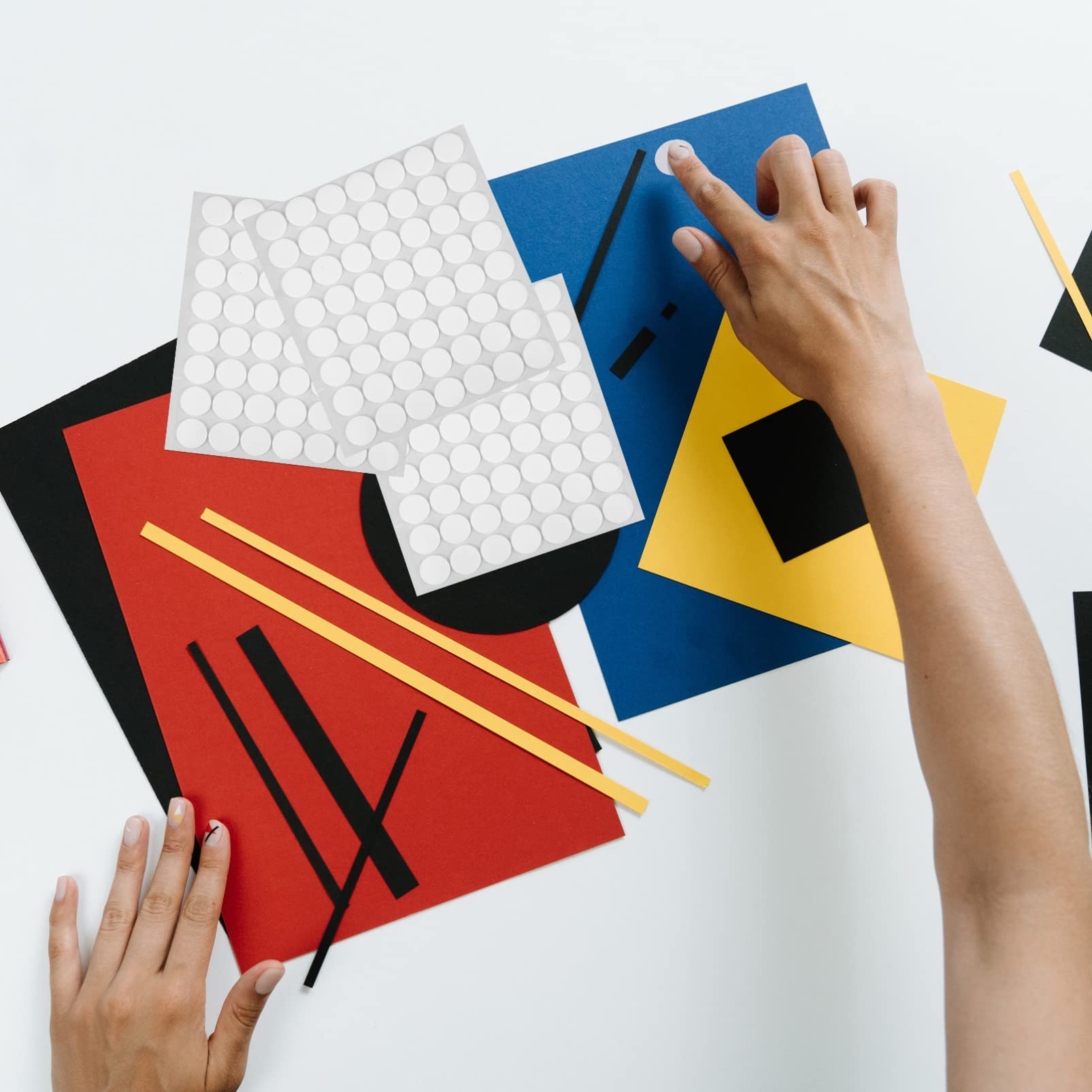 Gadpiparty 5 Sätze Runde Punkt Aufkleber Diy Doppelseitige Klebestreifen Selbstklebende Kleber Für Bastelprojekte Durchmesser Für Deko Und Karten 18 Blätter * 5
