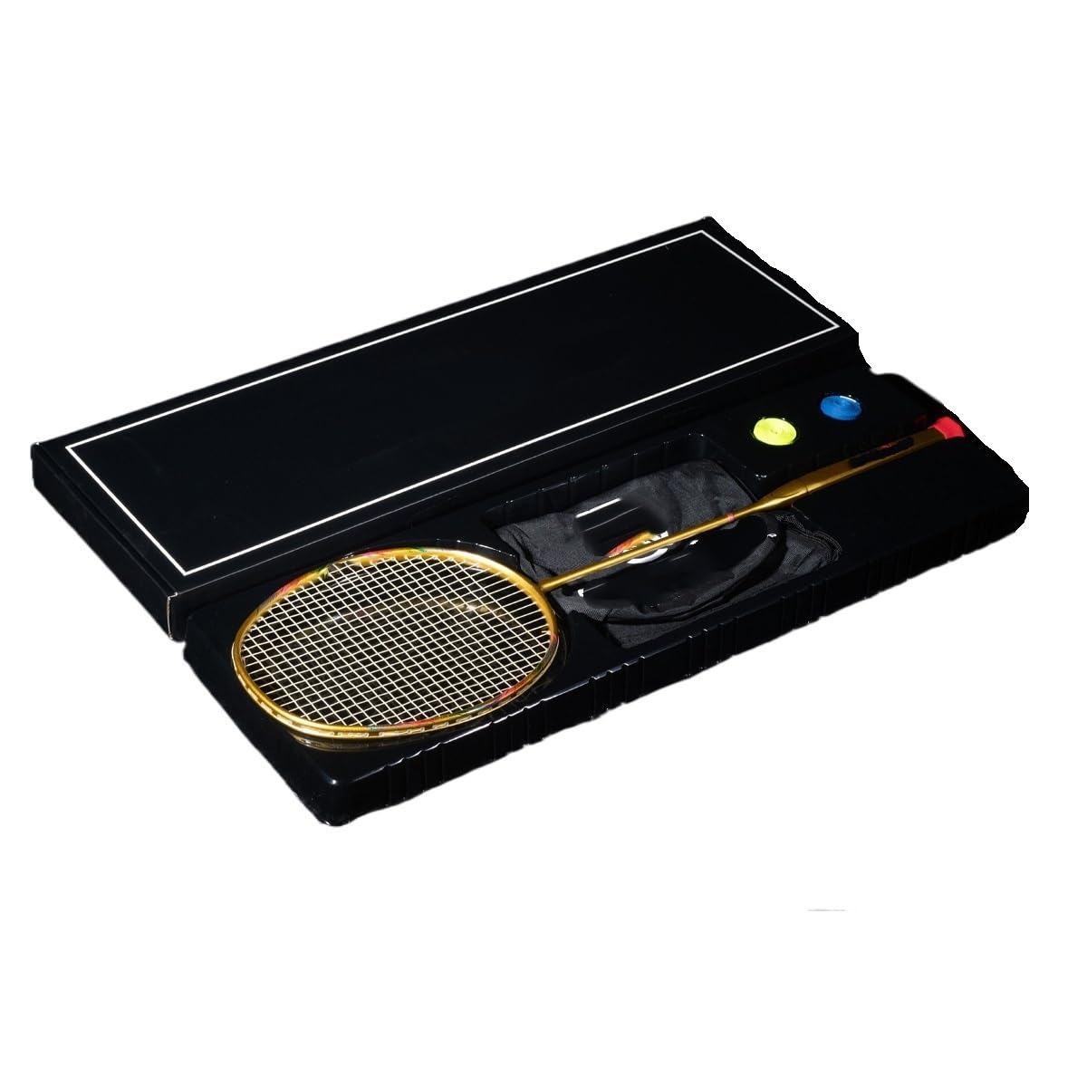Badminton Set Raqueta de bádminton Ultraligera 8U/G5, Fibra Carbono Profesional, con un máximo 13,6 kg (Incluye Bolsa y Cuerda)