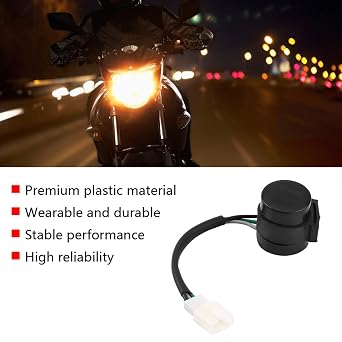 Motorcycle Signal Flasher, 3 Pins Round Turn Signal Flasher Relay Blinker Scooter Blinker Relay for GY6 50-250cc Scooters Moped ATV Pit Dirt Bike Motorcycles