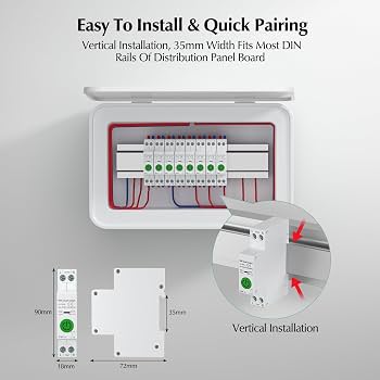 10A Zigbee Smart Leitungsschutzschalter, 1P+N Hutschiene Circuit 10A Zigbee Smart Leitungsschutzschalter, 1P+N Hutschiene Circuit