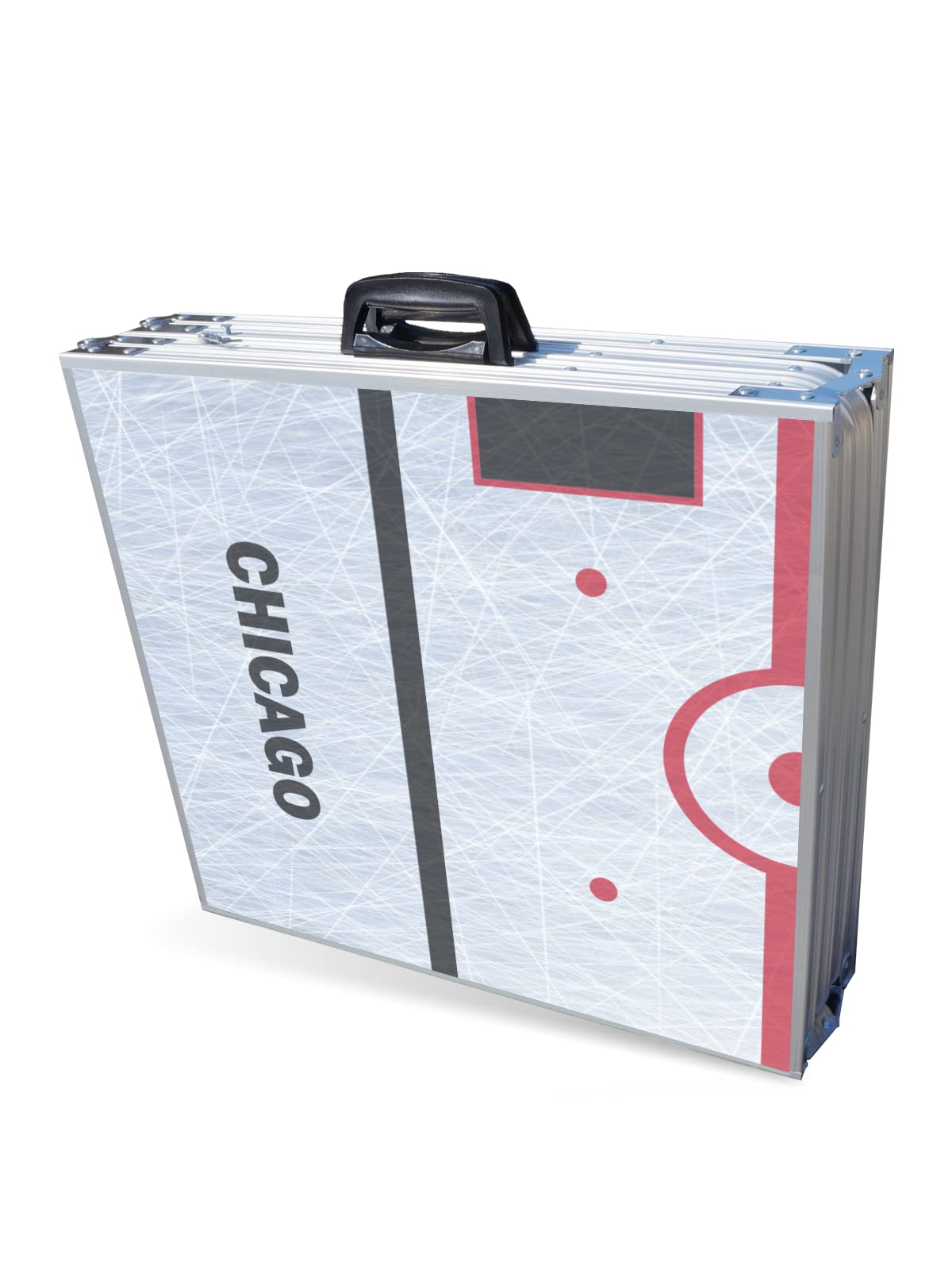 8-Foot Professional Beer Pong Table w/LED Lights - Chicago Hockey Rink