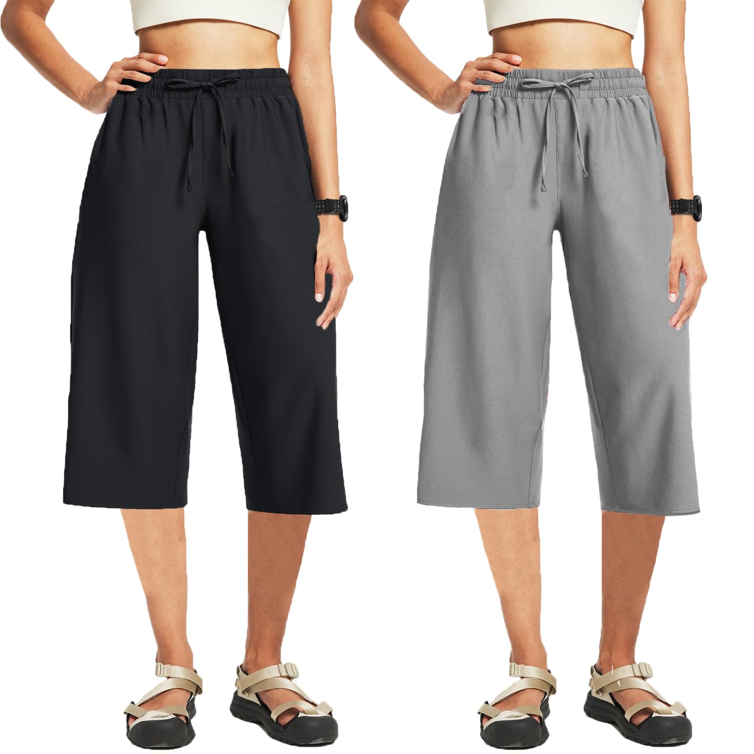 Women Yoga Capri,Loose Capri,Pack of 2-image-7
