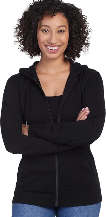 Woolx Ryann Merino Wool Sweater for Women - Full Zip Hiking & Travel Hoodie