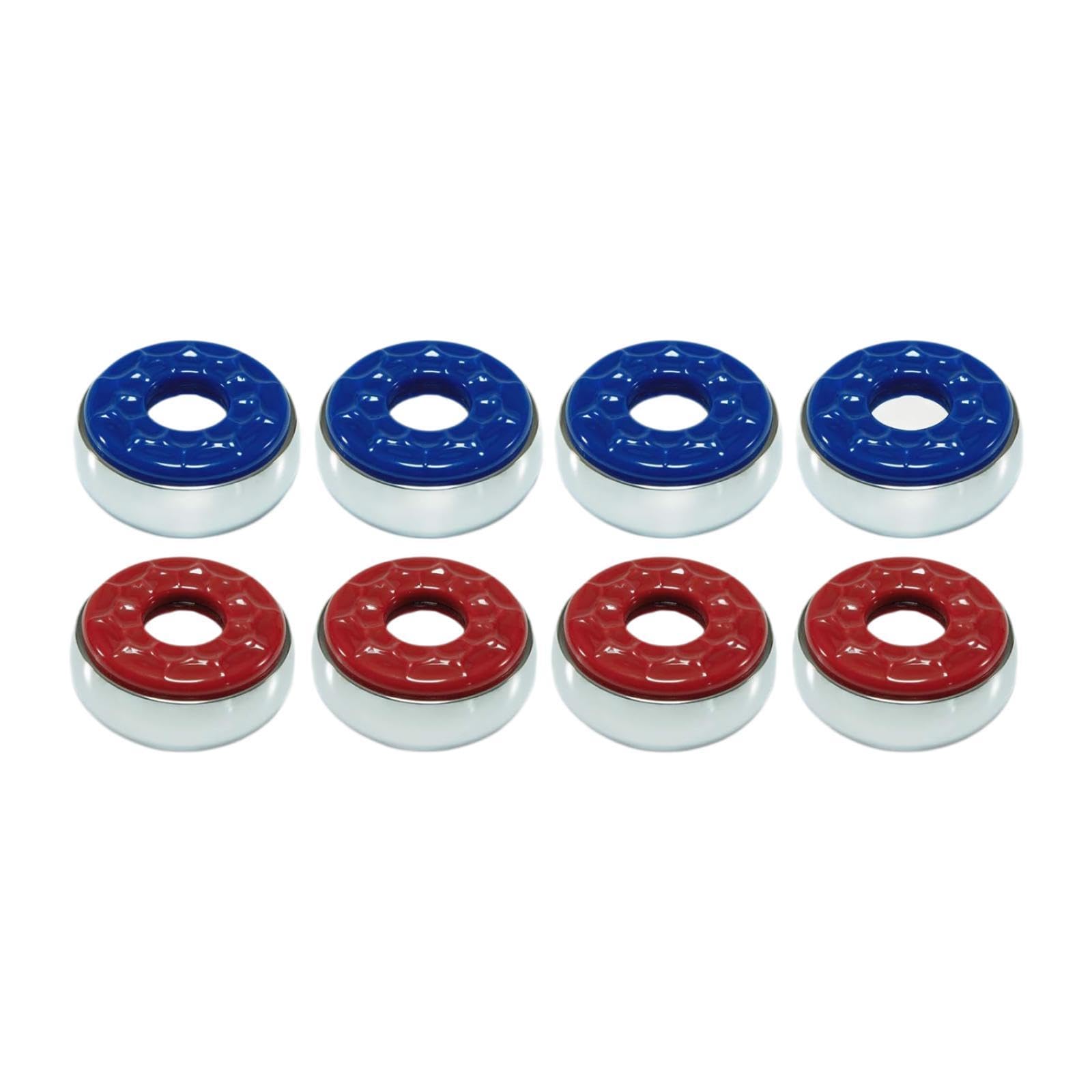 8 Teiliges Shuffleboard, Ersatzrollen für Tragbare Tischgeräte, Glatte Oberfläche, Robustes Design für Familienspiele, Rotblau