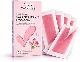 Wax Strip Liposoluble Facial Wax Strips for Women - 20 Wax Strips + 4 Wax Wipes | Facial Hair Removal Face Wax Strip for Upper Lip, Eyebrows, Chin, Sidelocks Wax Hair Removal (Body Wax Strip)
