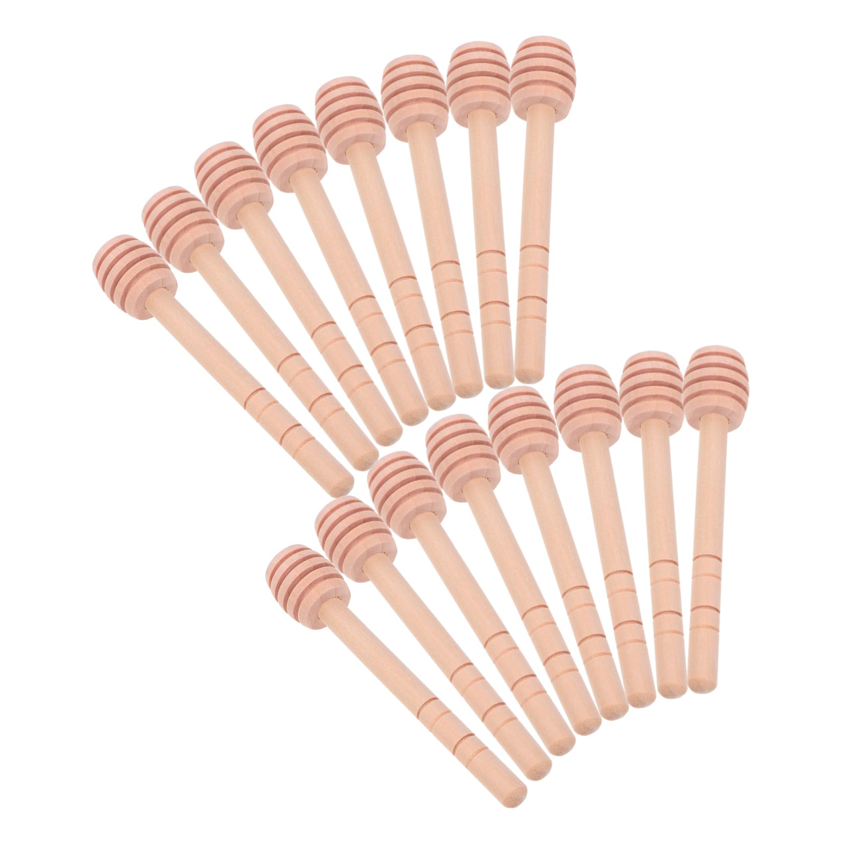 LIFKOME 20pcs Mini Wooden Honey Dipper Sticks Honey Mixing Stirrer for Dispenser and Jars Portable Design for Home and Travel Use