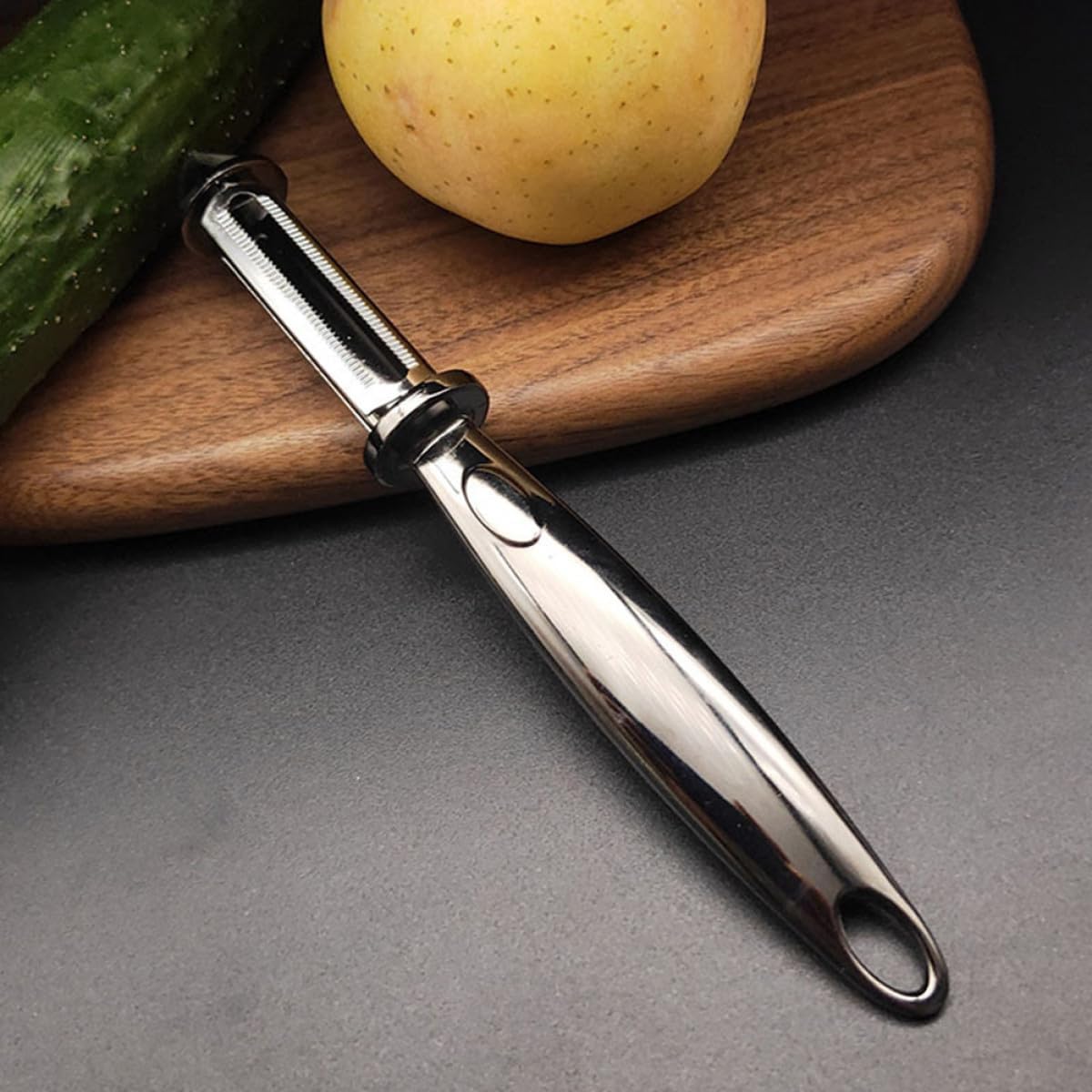 Stainless Steel Fruit and Vegetable Peeler, 304 Food-grade Kitchen Peeling Tool with Rotatable Blade, Multipurpose Household Skin Peeler for Cooking and Meal Prep