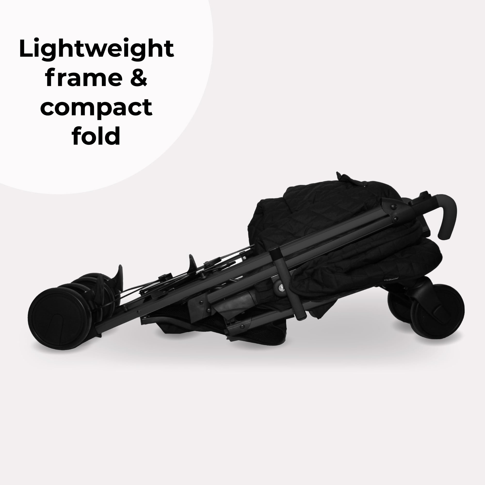 My Babiie MB51 Stroller – from Birth to 4 Years (22kg), Lightweight, Umbrella Fold, Travel Buggy for Toddlers, Pushchair Includes Footmuff, Cup Holder, Rain Cover - Black Leopard — view 8