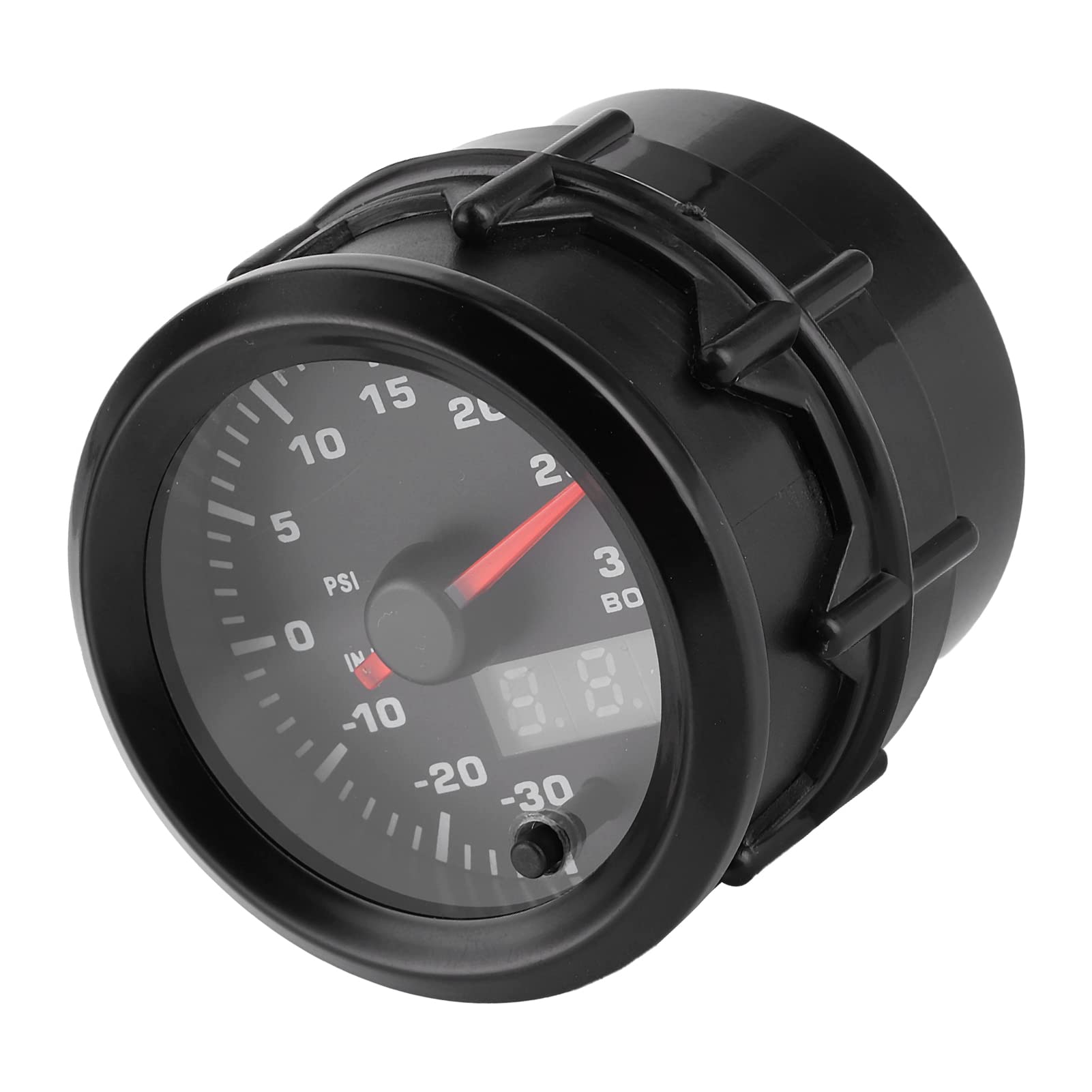 Dilwe Wskaźnik Turbo Boost, Cyfrowy Wyświetlacz o Przekątnej 52 Mm z 7 Kolorami LED, Dokładny Monitoring dla Wszystkich Samochodów 12 V