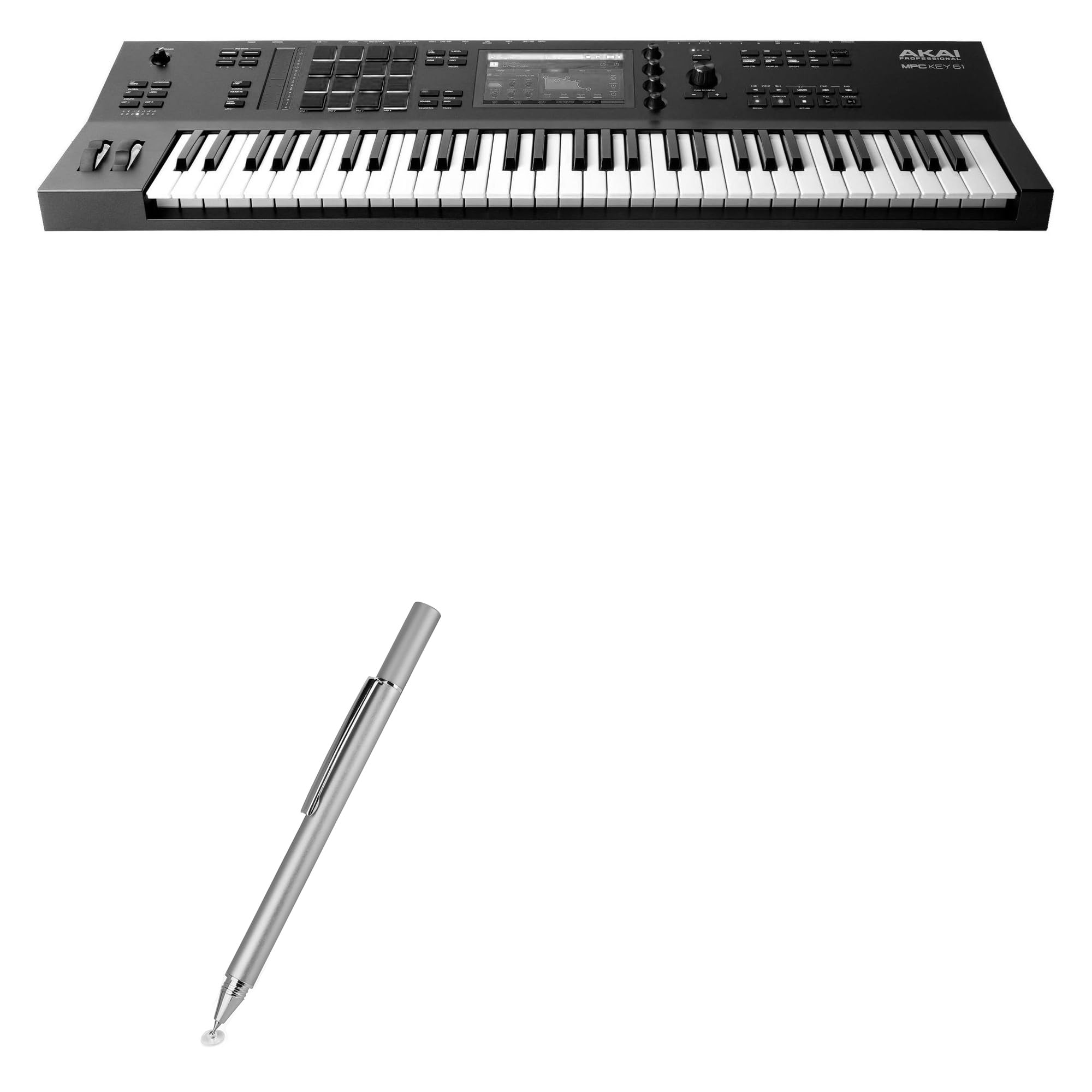 BoxWave Stylus Pen Compatible with Akai MPC Key 61 - FineTouch Capacitive Stylus, Super Precise Stylus Pen - Metallic Silver
