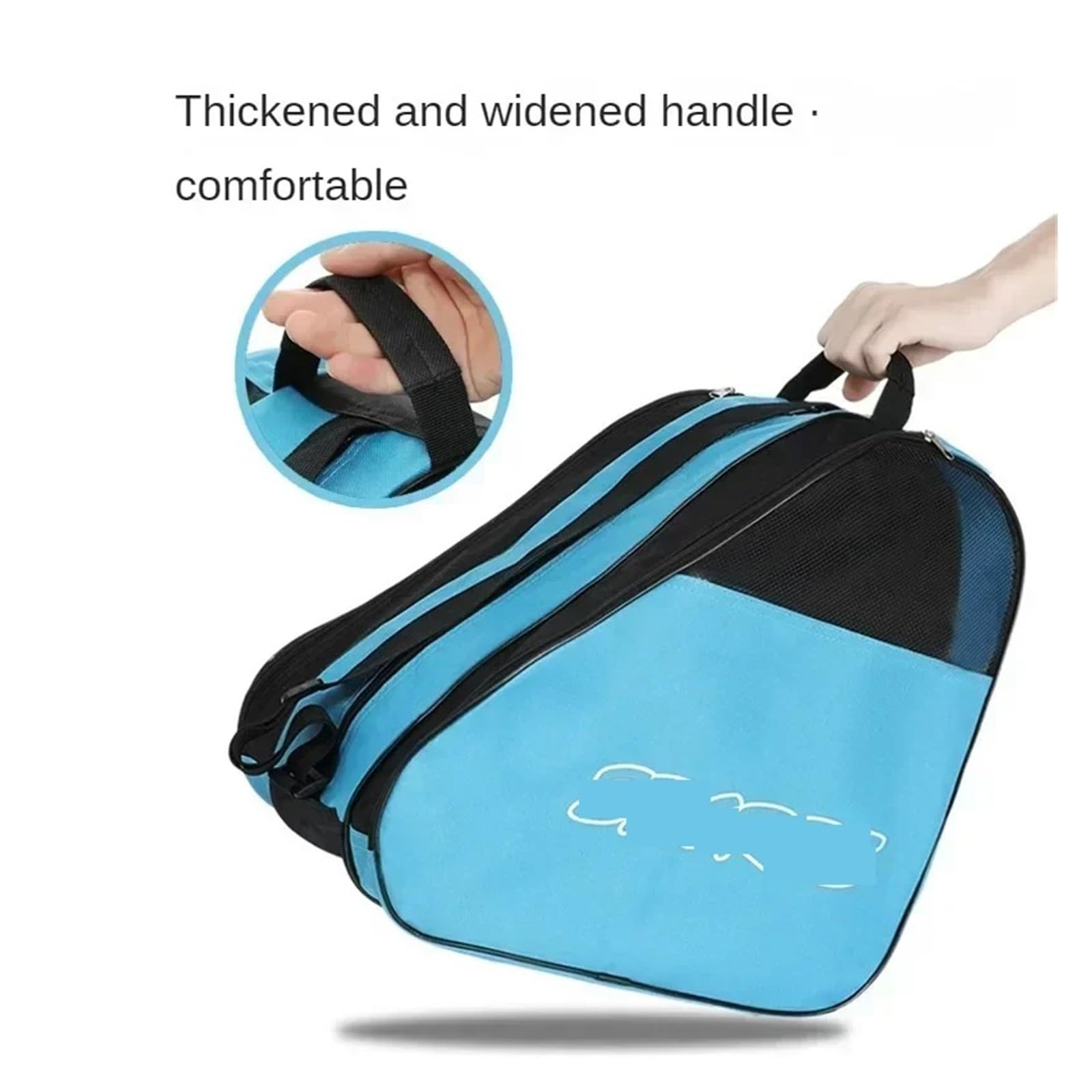 Sac Respirant Patins Rangement Sacs à Main roulettes Sac Porte-Rouleau Patin Vitesse Adulte Sport Ski(Light Grey)