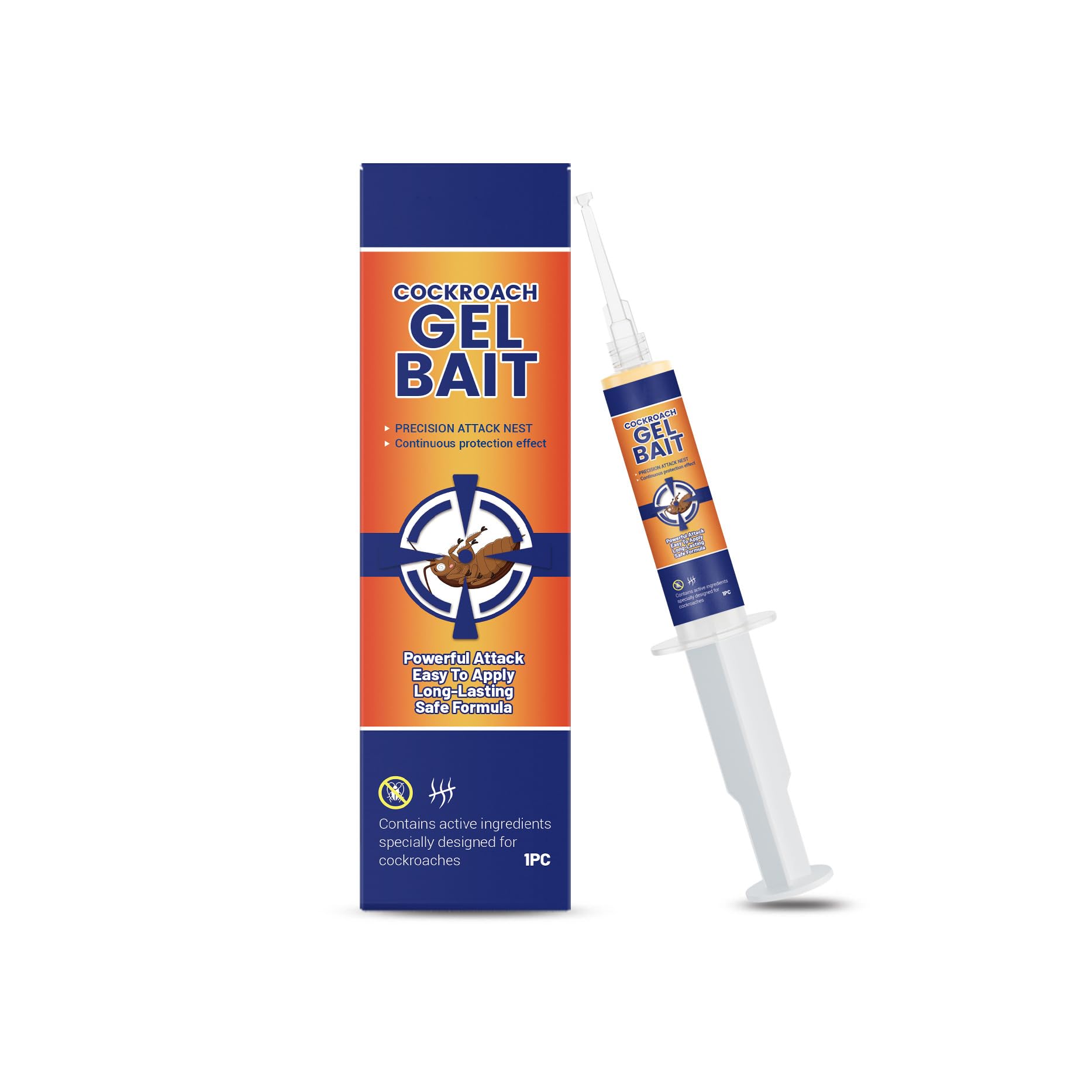 Powerful Cockroach Gel Bait,Bait Cockroach Eliminator,Ready to Use Cockroachs Killer,Cockroachs Control,Cockroach Bait Toilet Bedroom Kitchen,Upgrade Cockroachss Killer Gell Bait,Strong Cockroaches