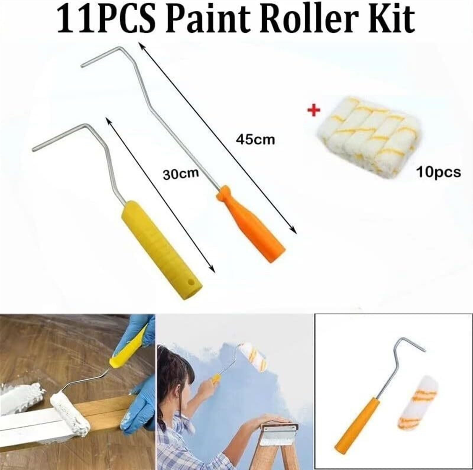 rulli per pittura, Set 10 rulli microfibra 4 pollici con telaio