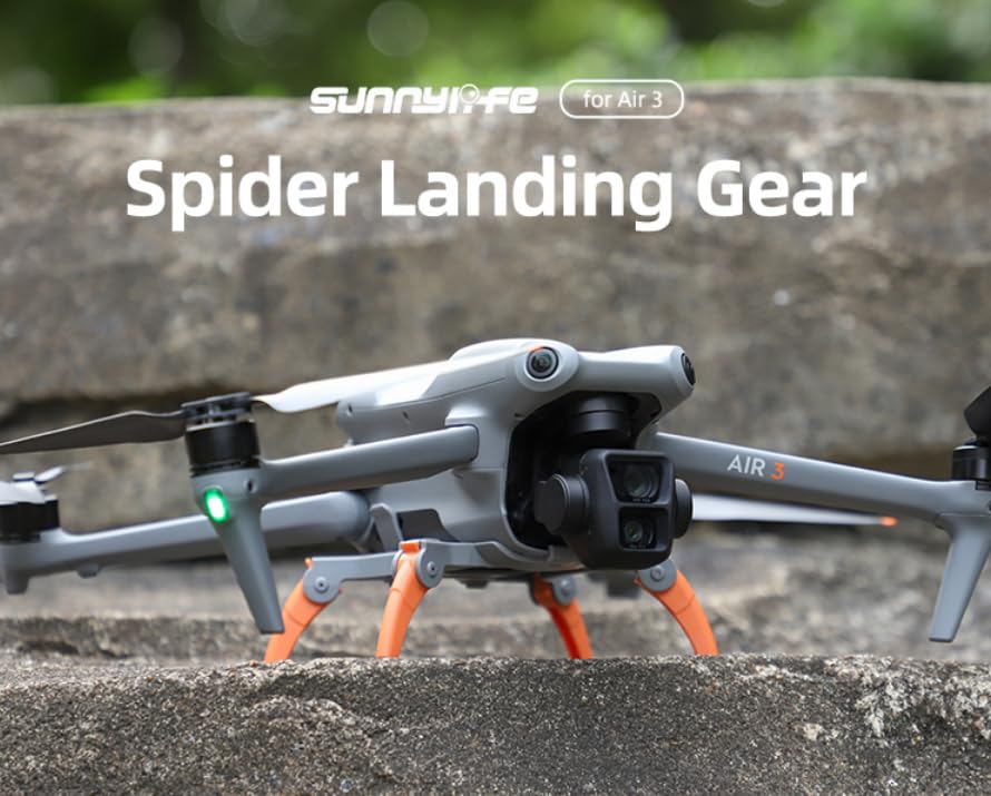Landing Gear Kit for Your DJI Air 3 Drone - Drone Valley Gear (Orange)