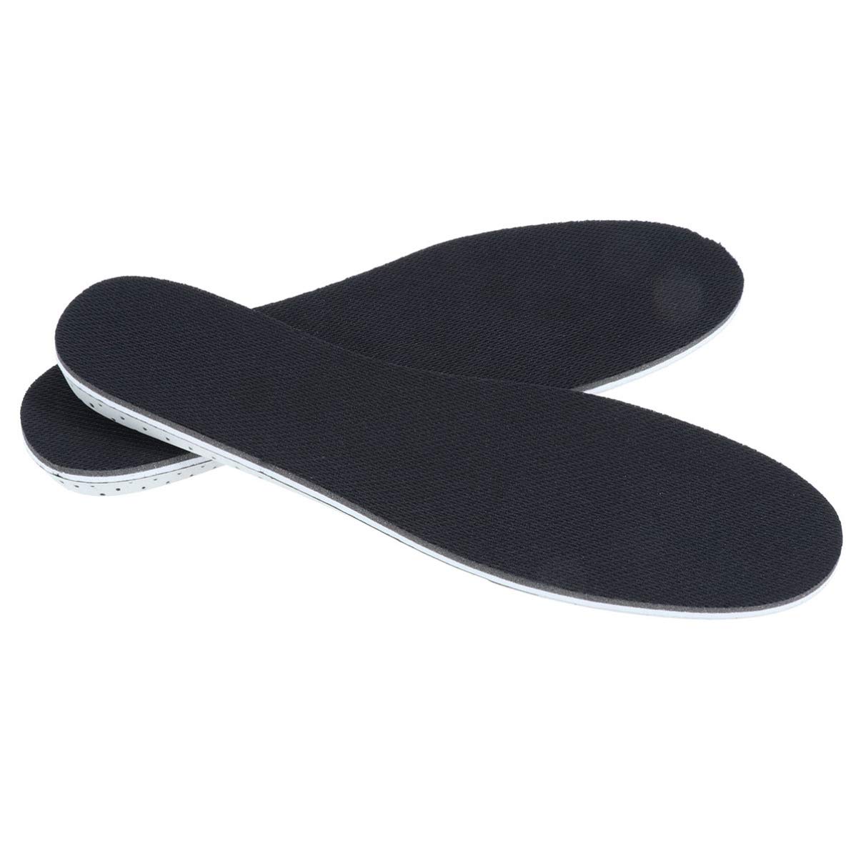 HEALLILY 1 paio di solette invisibili per aumentare l'altezza delle scarpe Soletta completa per plantare Comfort plantare Solette per uomo e donna (nero 2 cm)