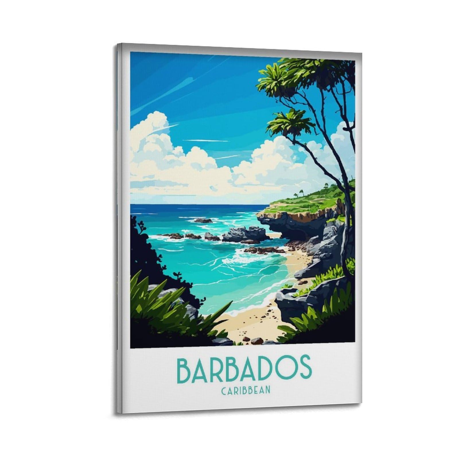 xiaoxiaoshen Barbados Travel Caribbean_4 Canvas Poster Wall Art Prints Room Aesthetic Murals Bedroom And Living Decorations 20x30inch(50x75cm)
