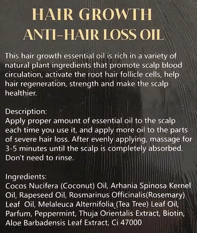 Hair Care Set: Organic Shampoo, Conditioner & Oil - Strengthens Hair & Promotes Growth (3 Pack, 18 Fl Oz)