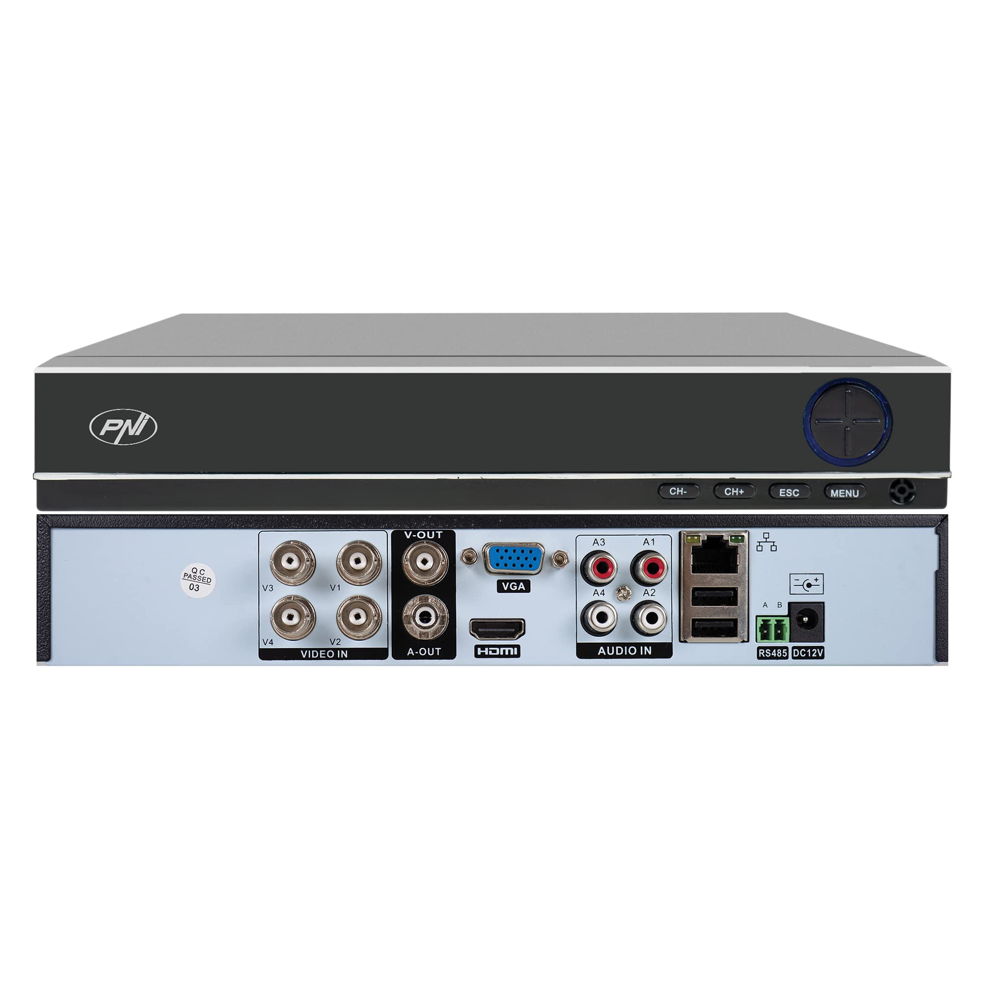 Kit videosorveglianza AHD PNI House PTZ1350 Full HD - NVR e 4 telecamere da esterno 2MP full HD 1080P