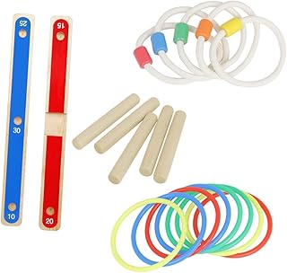 ibasenice 1 Conjunto De Brinquedos De Arremesso De Anel Brinquedos Educativos Para Crianças Brinquedos De Madeira Para Bebês Jogo De Arremesso De Anel Brinquedo Redondo Para Crianças