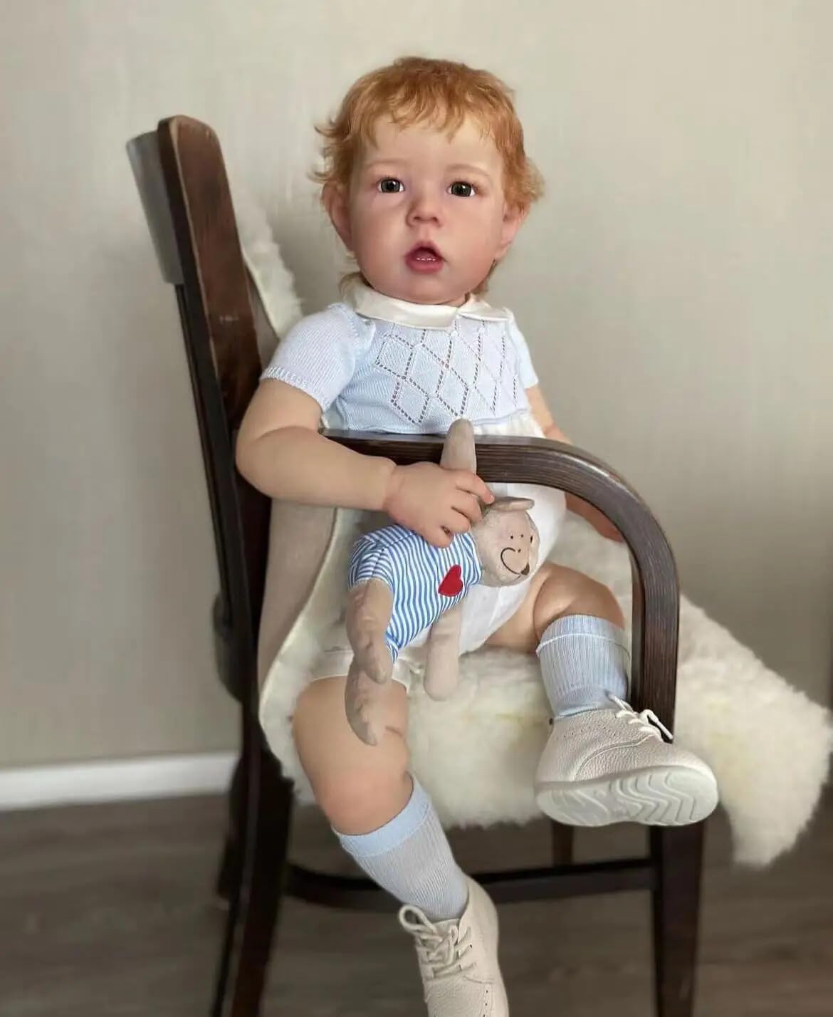 RXDOLL Realistische Reborn Baby Puppen 28 Zoll Reborn Kleinkind Puppe Junge Gewichtete Weiche Stoffkörper Lebensechte Babypuppe Handgemachtes Spielzeug für Kinder ab 3 Jahren
