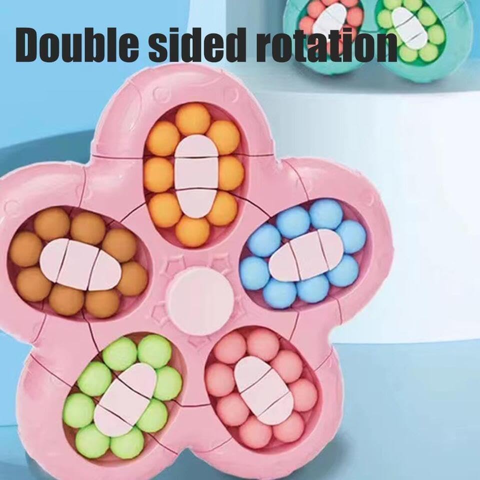 Image of Focus,Hand-Eye Coordination Finger Tip Rotate Magic Bean Spinner Toy for Kids & Adults 3-12 Years,BrainTeaser Memory Game Educational Puzzle Handheld Toy, Multicolor