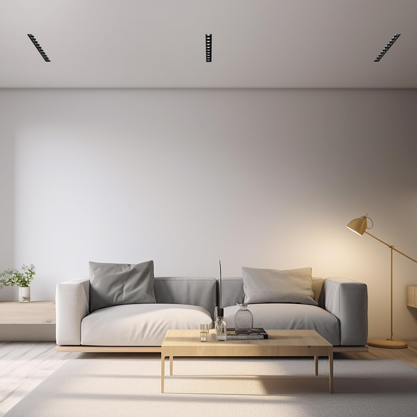 SCON 10W Foco Empotrable Regulable sin Marco, Luz Lineal LED (4000K - Luz Natural), Downlight con Controlador Certificado UL (Ángulo del Haz 30°/Ra85/TRIAC)