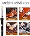 Arokimi Mini Iron, 80W Small Iron for Crafts Patches Shoes Hats, Adjustable Temperature, Easy to Use, with Replaceable Iron Tips (Black)