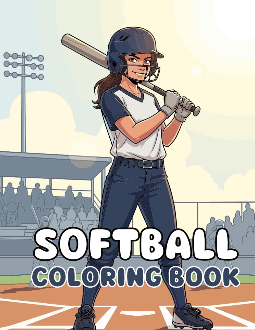 Softball Coloring Book: A Fun and Exciting Coloring Adventure for Kids, Teens and Adults