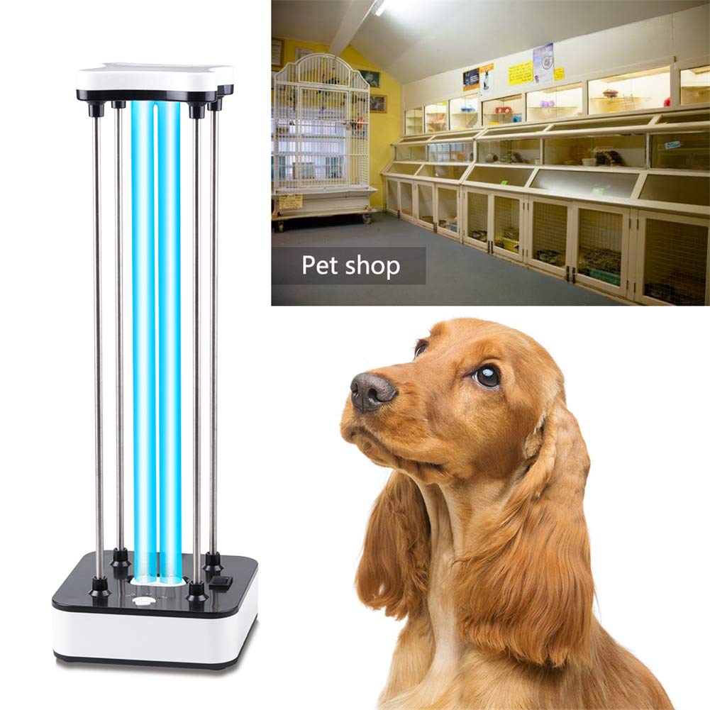 36W UV Esterilizador, lámpara ultravioleta portátil, reloj programador a distancia de control de ozono UVC cuarzo de luz para Mejorar mascotas en