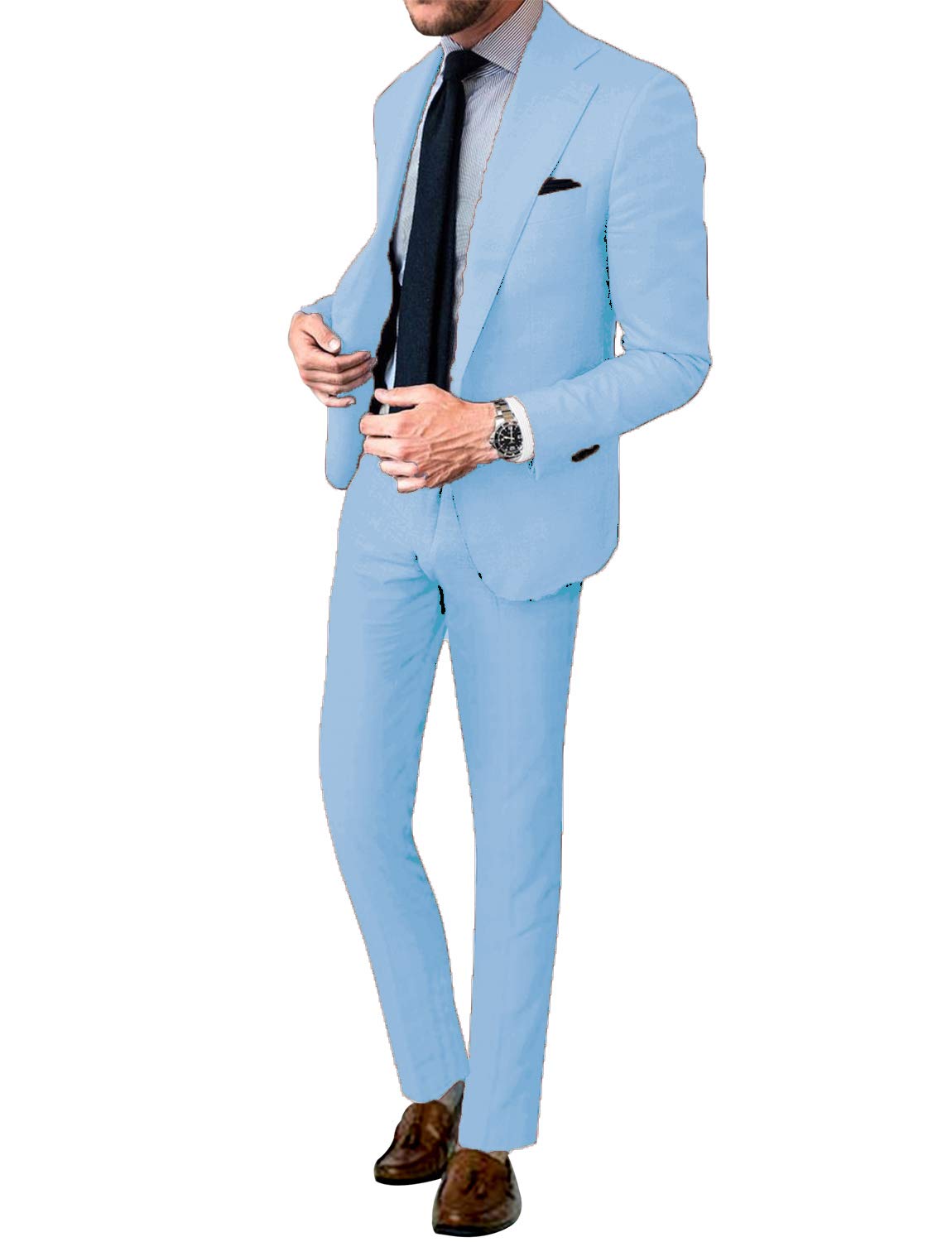 Men's 2 Pieces Tuxedos Notch Lapel Suit(Jacket + Pants)
