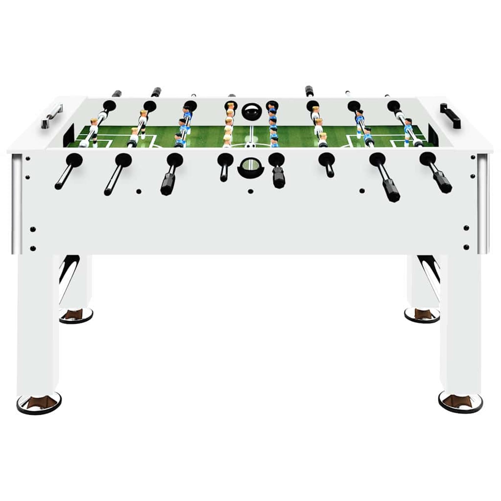 Gecheer Tavolo da Calcio Balilla, Colore Bianco, in MDF e Acciaio, 140x74,5x87,5 cm, per Casa e FESTIVITÀ 92501