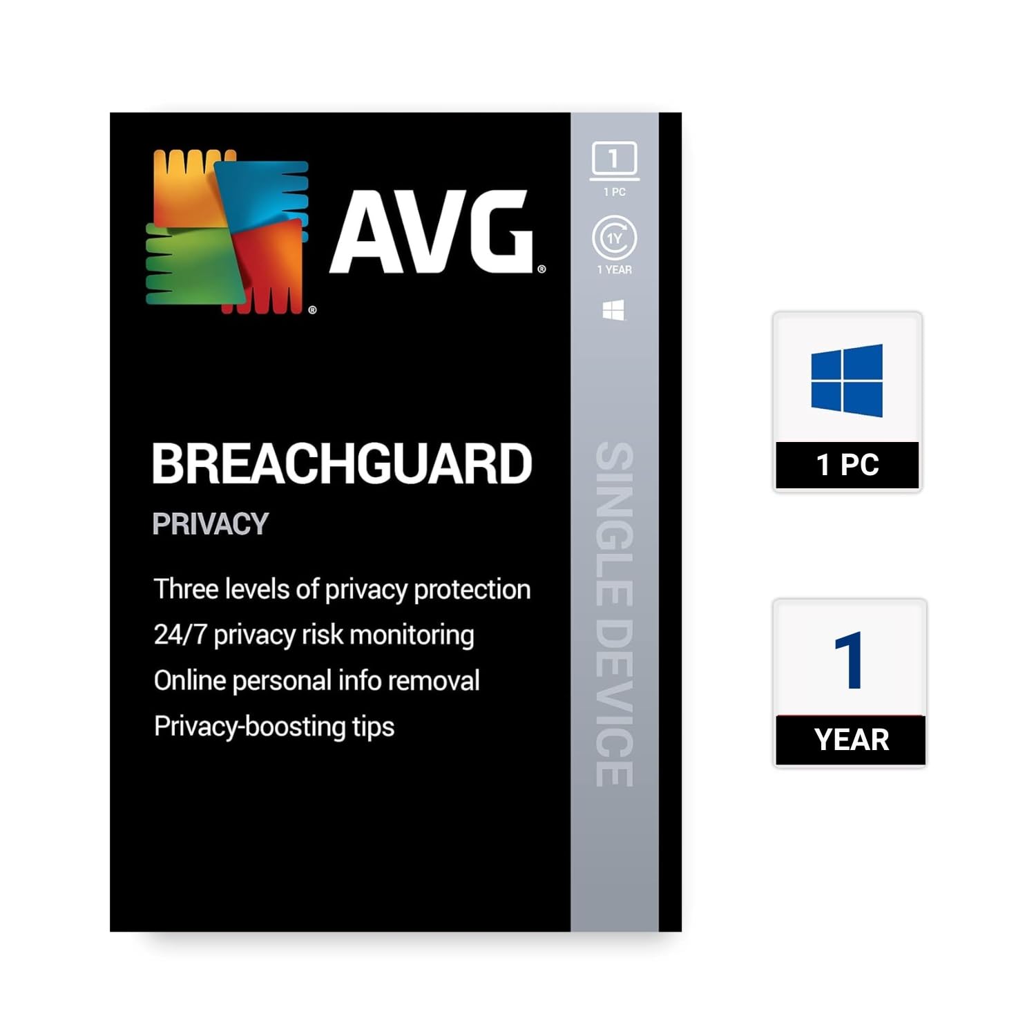 avg security breachguard (data privacy security) |1 pc , 1 year | email delivery in 2 hours
