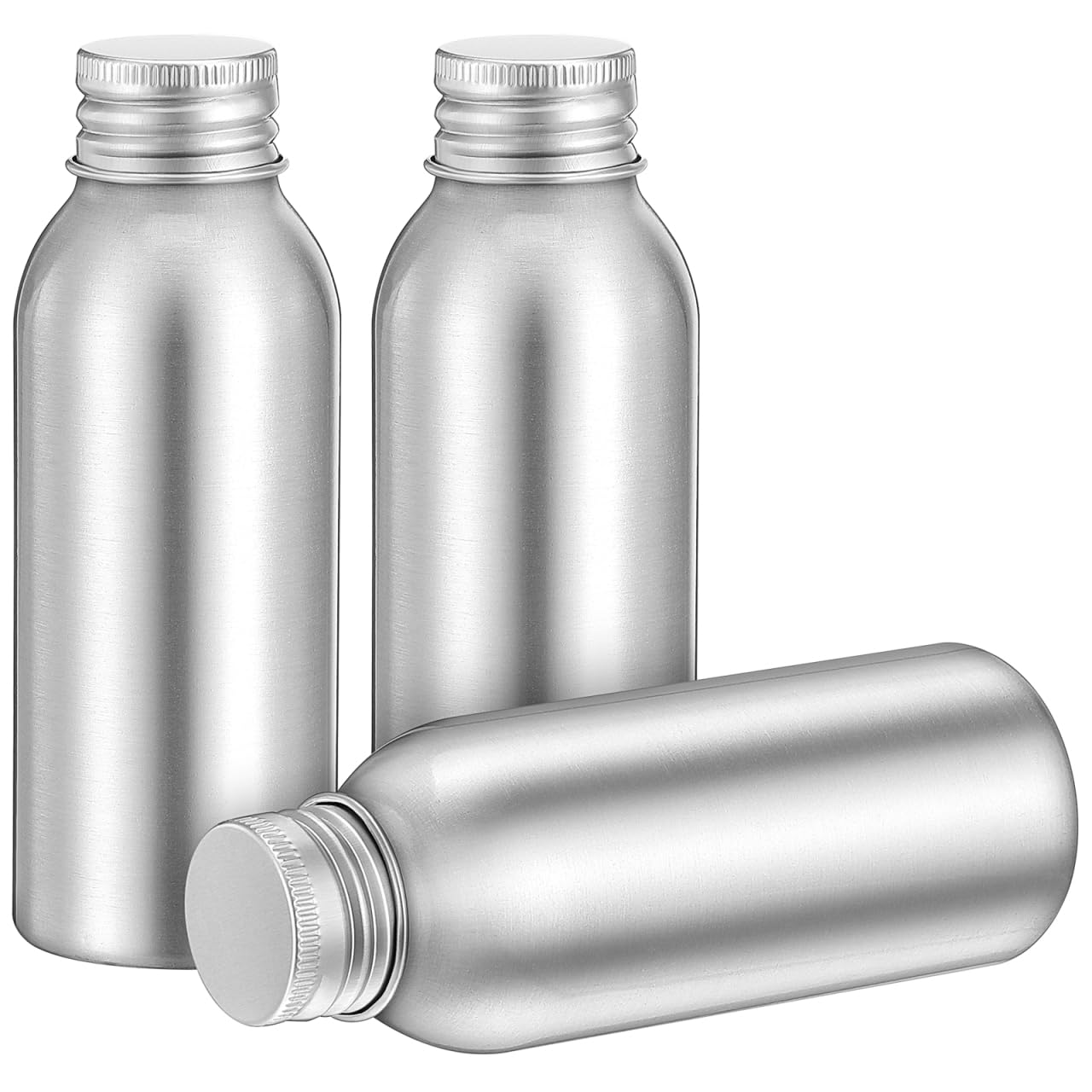 Bouteilles vides en aluminium 100ml lot pour rangement produit de toilette huile et parfum