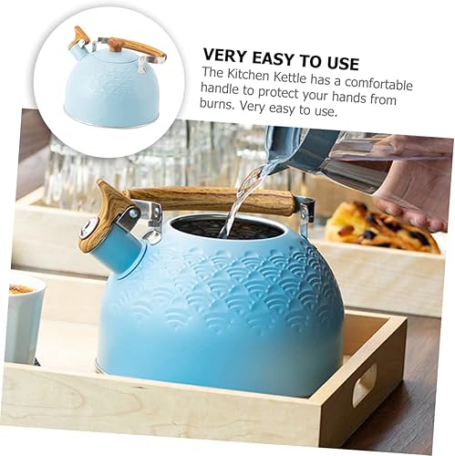 Miniatura 4 de Whistle Kettle Camping Coffee Kettle Glass Tea Kettle Teteras Para Hervir Agua Tea Kettle Stovetop Teapot for Stovetop Coffee Maker Loud Stainless