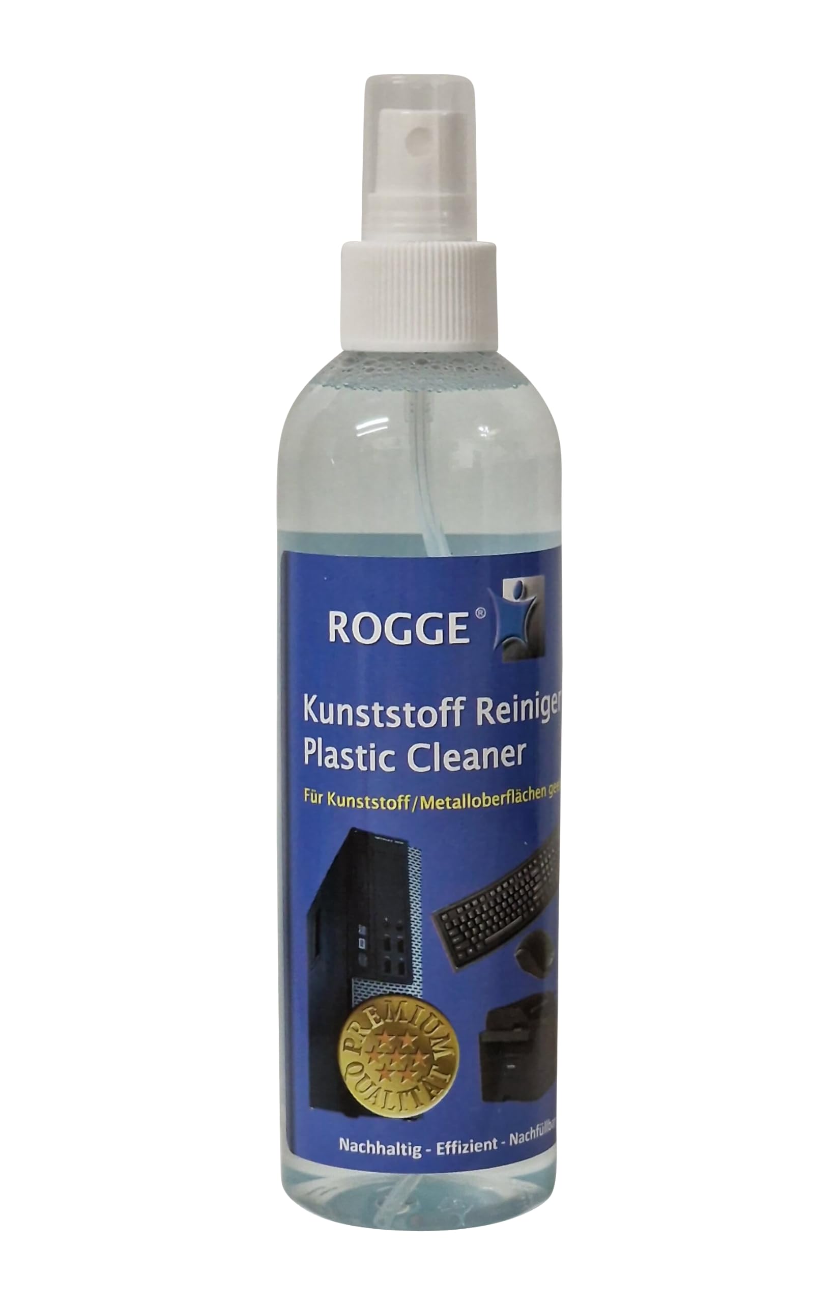 ROGGE PC + zestaw do czyszczenia ekranu 250 ml Screen Cleaner + 250 ml tworzywo sztuczne/czyszczenie klawiatury wraz z 2 x ROGGE Prof. ściereczki z mikrofibry