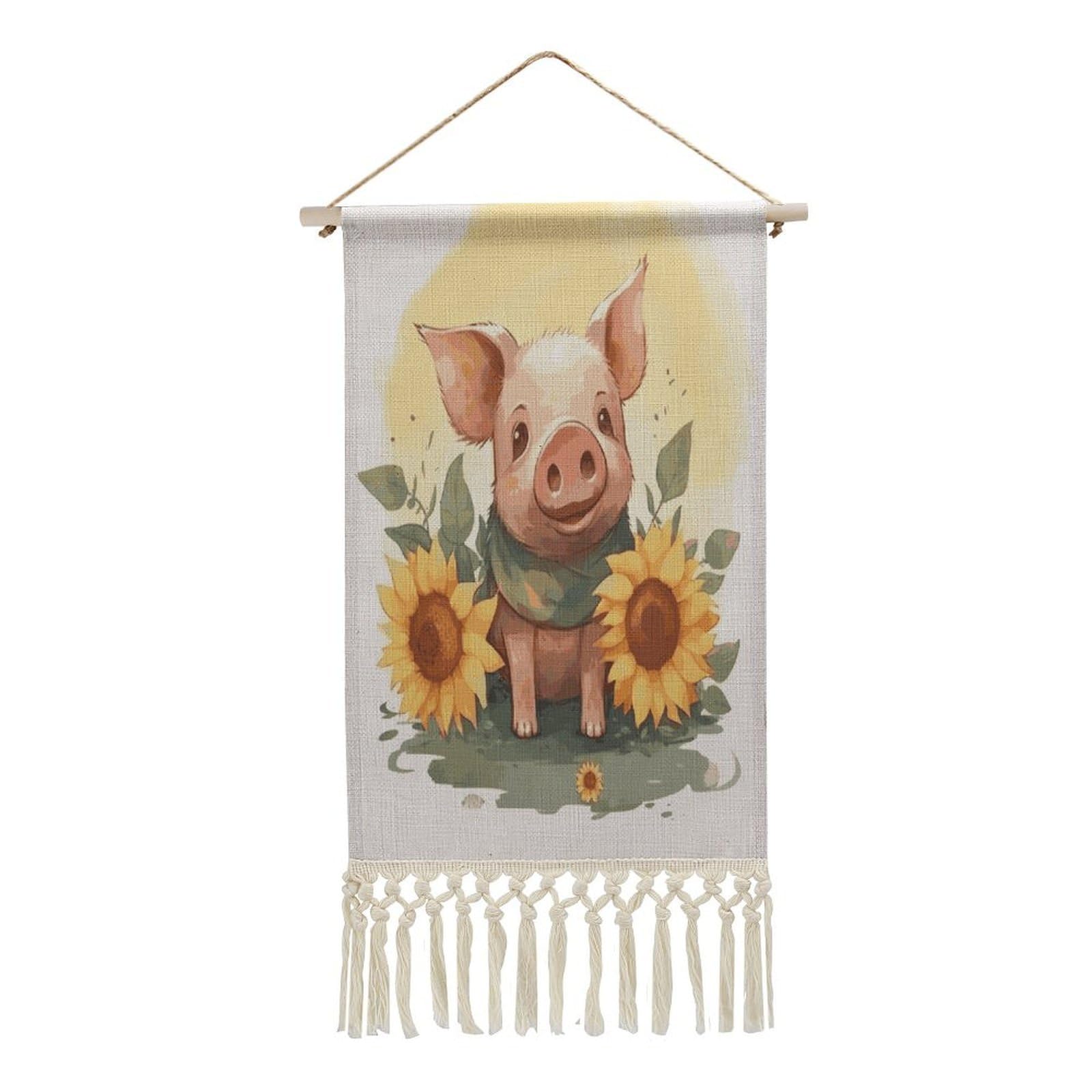 Adfgyerh Style Smiling (28) Tapestry With Tassels Cotton And Linen Hanging Posters, Wall Art For Travel Gift, Wall Tapestry For Office Home Decor Bedroom Living Room Decor