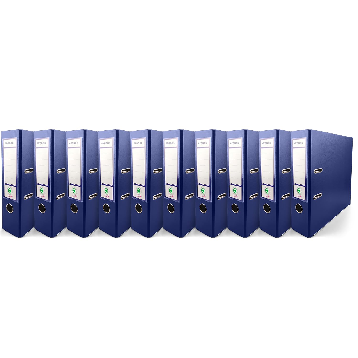 Netuno 10 Binder Dark Blue A4 Spine 8 cm 3.15in Extra Wide Cardboard File Organizer for Office School Desk Storage documents Strong Stable Large Capacity Practical โ image 1