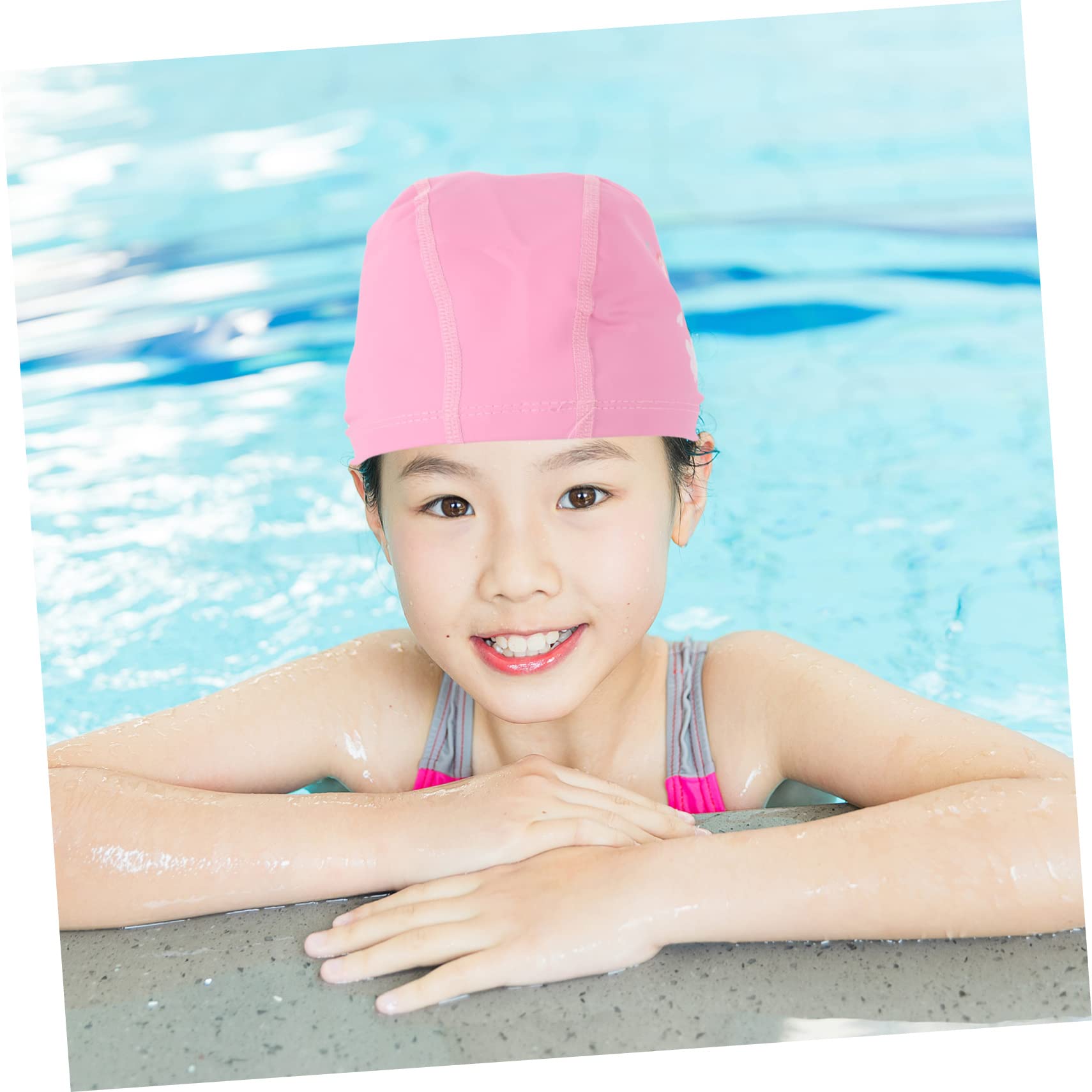 Yardwe Cuffia Da Nuoto Per Bambini 6 Ai 14 Anni 5 Pezzi - Cuffia Protettiva Per Con Design Antiscivolo Per Donne E Ragazzi