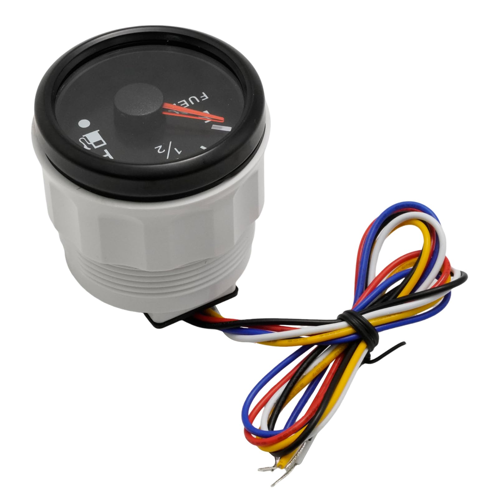 Hoypeyfiy 0-190 Ohm Kraftstoffstandsanzeige mit Kraftstoffstandssensor, 175mm Geeignet für 12 V/24 V, rote Hintergrundbeleuchtung Tankuhr mit Wasserstandssensor Kraftstoffsensor, für Auto Boot