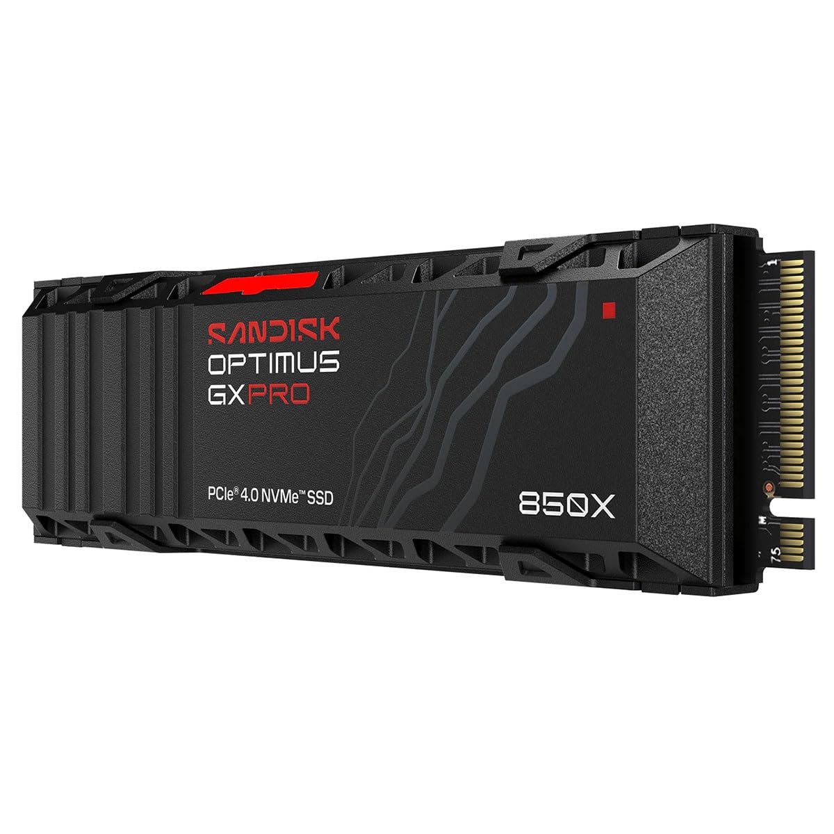 SANDISK Optimus GX PRO 850X NVMe SSD mit Kühlkörper 8 TB (bis zu 7.200/6.600 MB/s sequenziellen Lese-/Schreibgeschwindigkeiten, M.2 2280, PCIe 4.0, bis zu 4.800 TBW)
