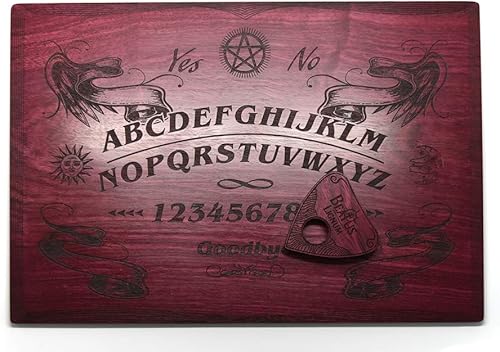 Beatus Lignum Tabla Ouija en madera de corazón púrpura - 16 x 11 pulgadas. 14 de grosor (no articulado)