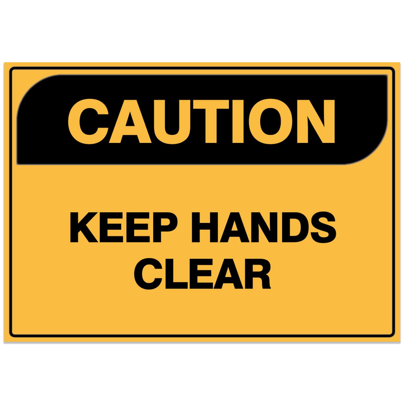 Caution Keep Hands Clear Safety Sign Metal Tin Sign 12x8 inch for Industrial & Commercial