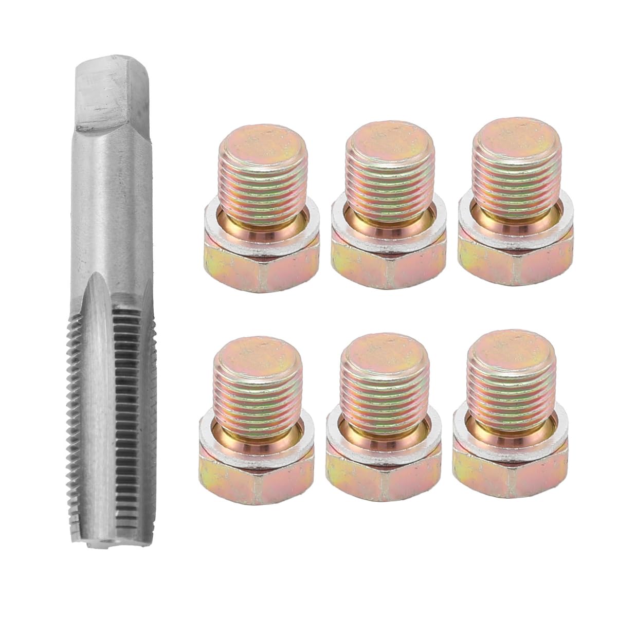 1 set M15 x 1,5 mm, kit di riparazione filettata per tappo di scarico del cambio della coppa dell'olio per auto e veicoli commerciali leggeri