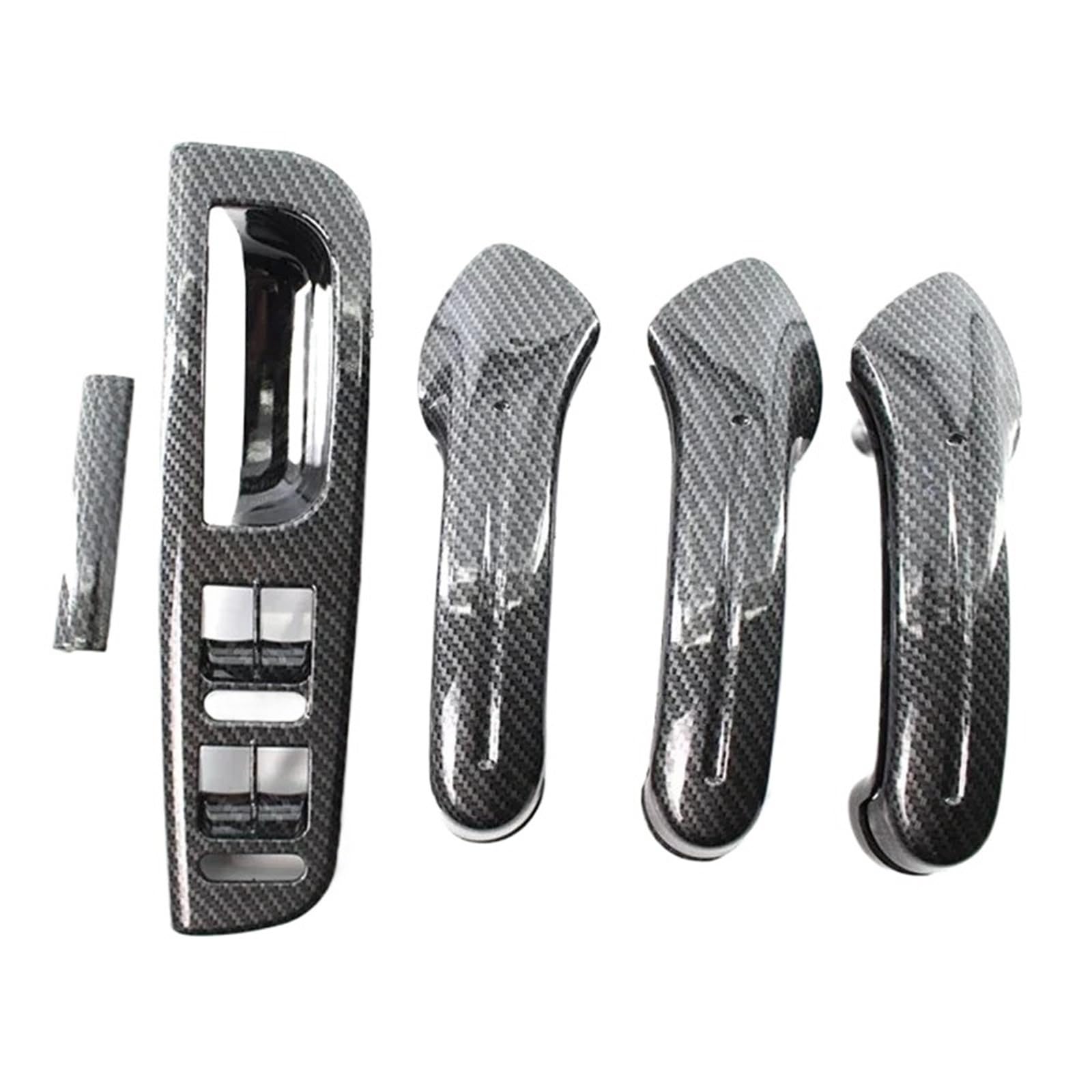 JYUTDW Door Inner Handle for Golf MK4 1999-2004 Car Interior Handle Inner Door Armrest Panel Pull(Carbon Fiber)