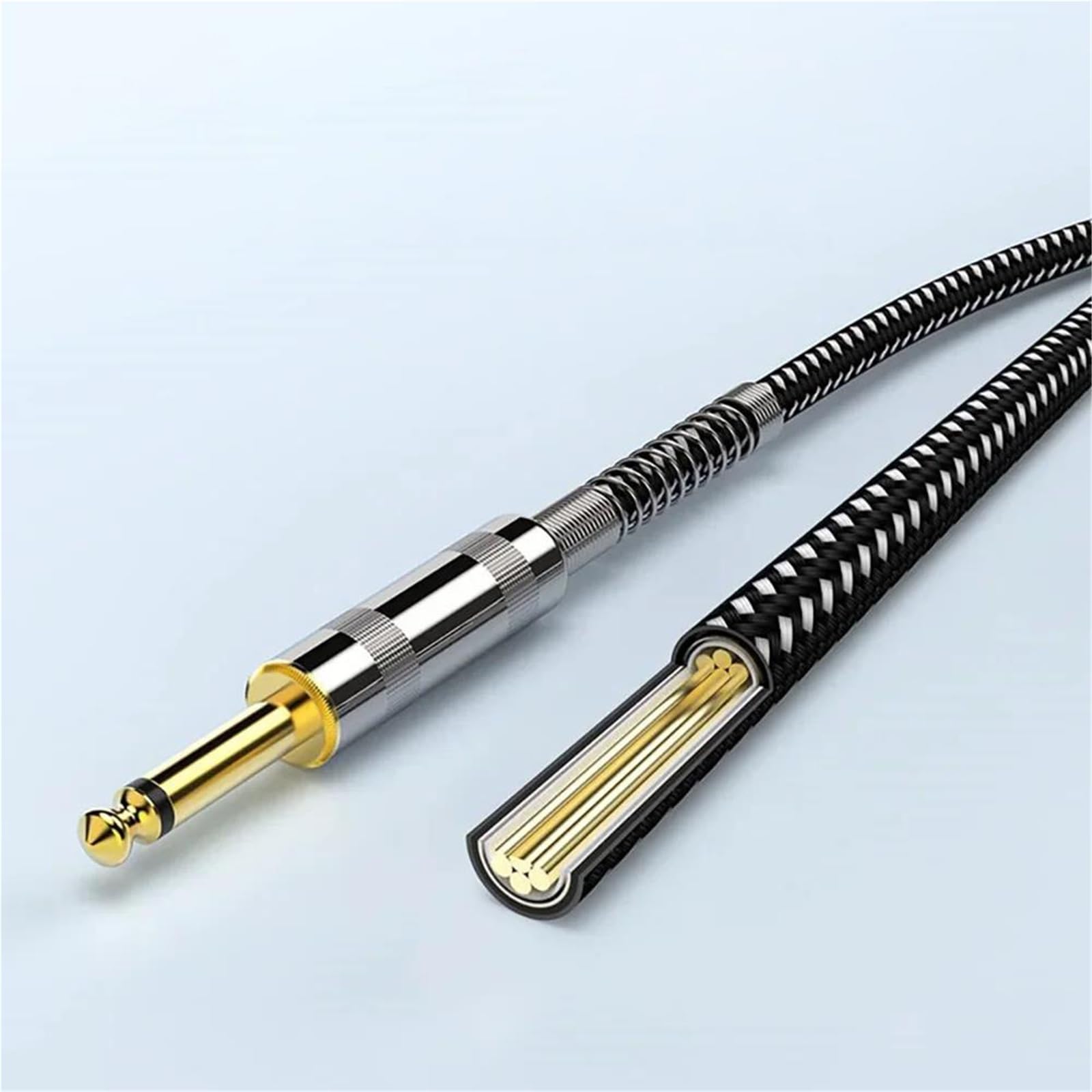 Kabel 6,35 Mm 1/4 Cala Do Gitar Elektrycznych I Basu Kable Gitarowe O Niskim Poziomie Szumów