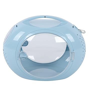 Cat Capsule Backpack, Pet Backpack Double-Door Transparent for Cats for Travel for Dogs(Minimalist Space Cat Bag [Blue])