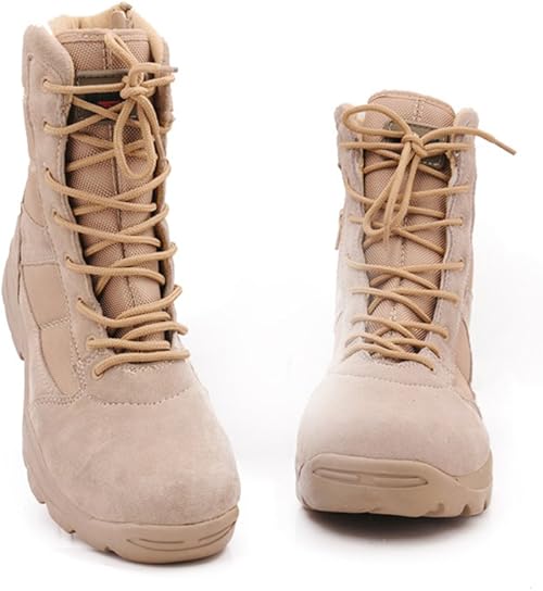 Amazon Miaow 本革 タクティカルブーツ メンズ 軍靴 ハイカット ミリタリーブーツ アウトドア シューズ 防滑 通気性 ジッパー 米軍 特殊部隊 Miaow ブーツ
